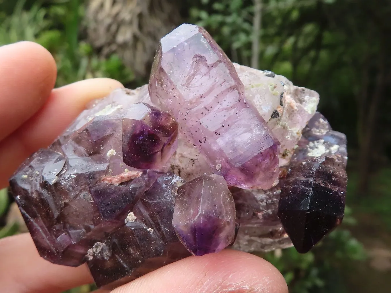 Natural Hand Made Chiredzi Amethyst Conglomerate Specimens x 6 From Chiredzi, Zimbabwe