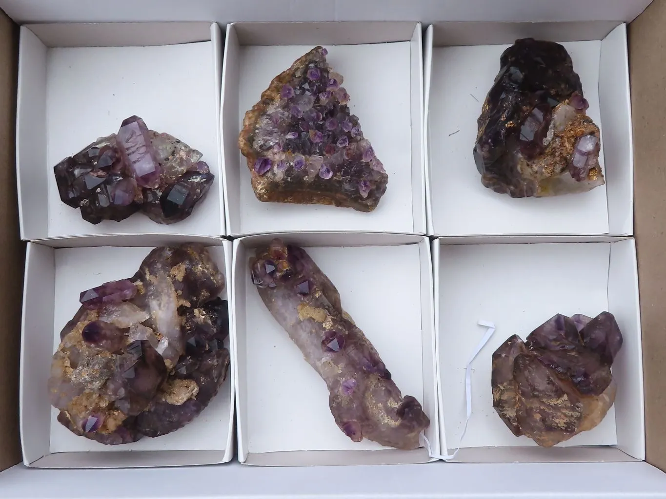 Natural Hand Made Chiredzi Amethyst Conglomerate Specimens x 6 From Chiredzi, Zimbabwe