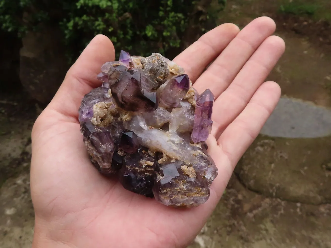 Natural Hand Made Chiredzi Amethyst Conglomerate Specimens x 6 From Chiredzi, Zimbabwe