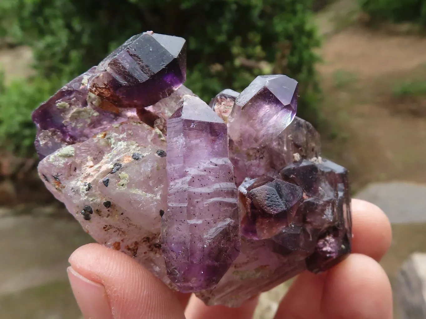 Natural Hand Made Chiredzi Amethyst Conglomerate Specimens x 6 From Chiredzi, Zimbabwe