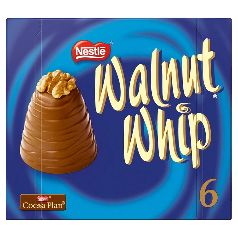 Nestle Walnut Whip 6pk Chocolate 180g