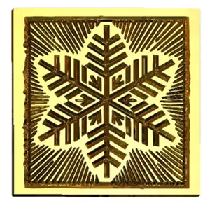 NEW - Linocut Snowflake #2 Design Wax Seal Stamp