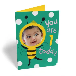 Personalised 1st Birthday Cute Bee Custom Photo Upload