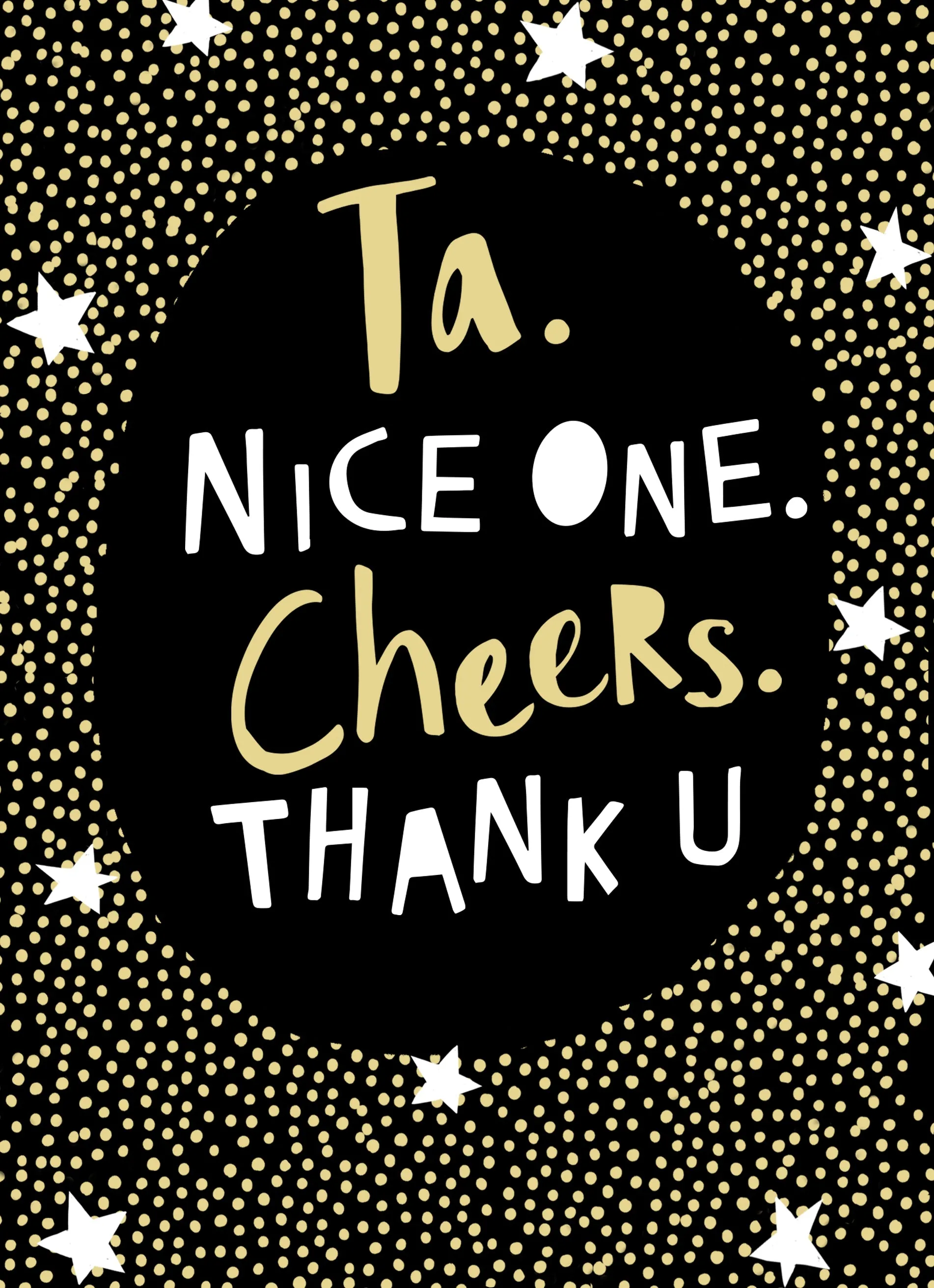 Personalised Cheers Thank You Card