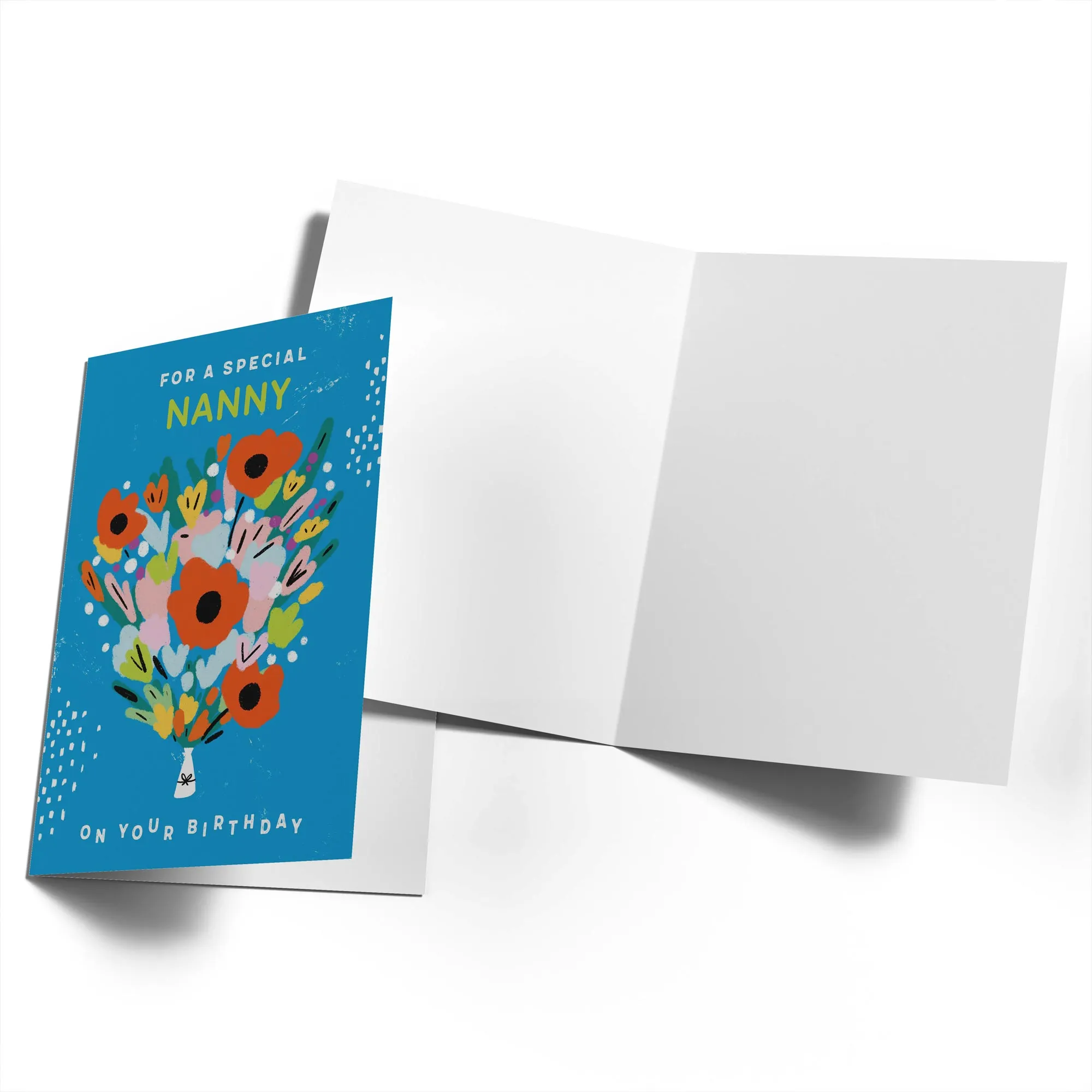 Personalised Classic Editable Flower Bouquet Birthday Card For Nanny