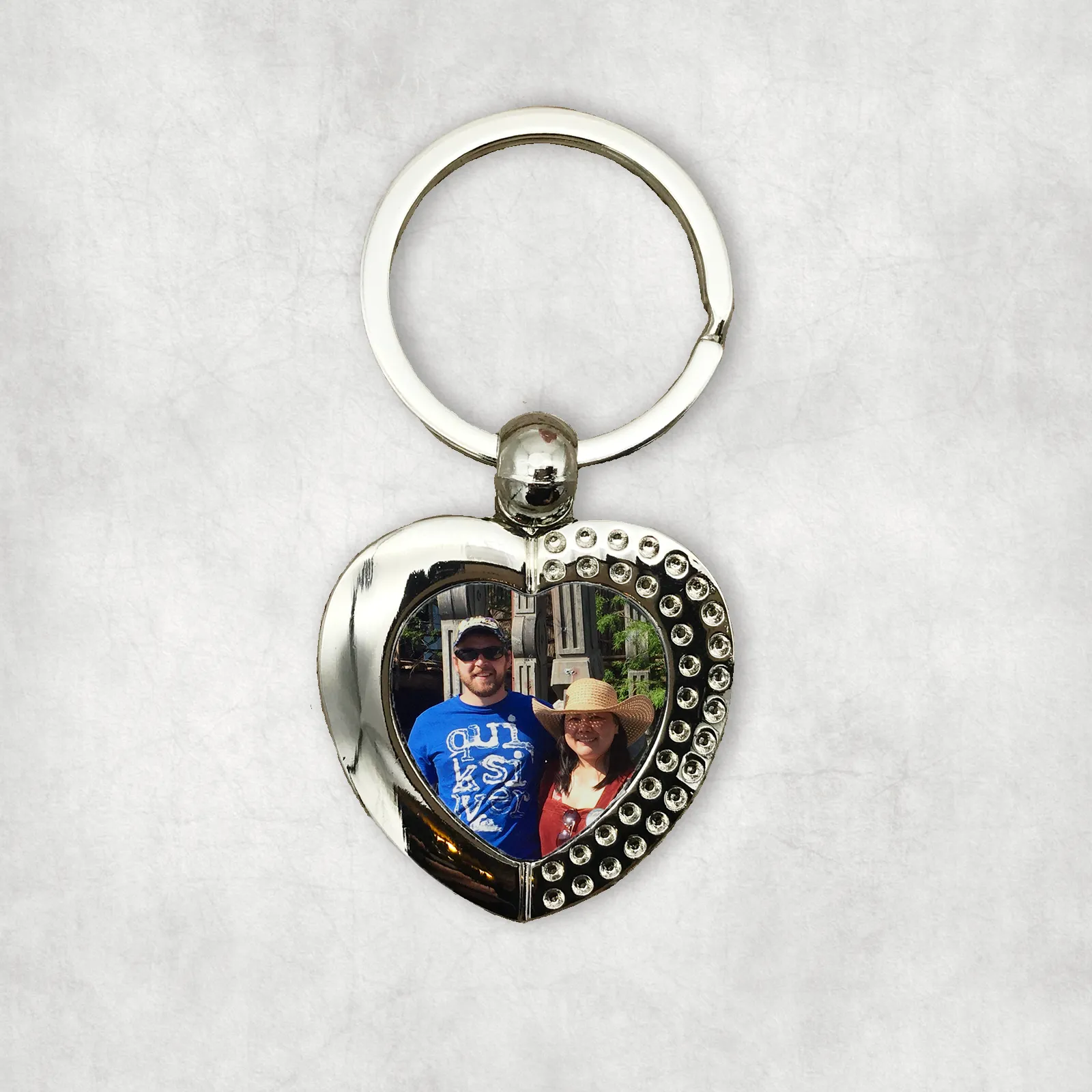 Photo Heart Keyring With Presentation Box