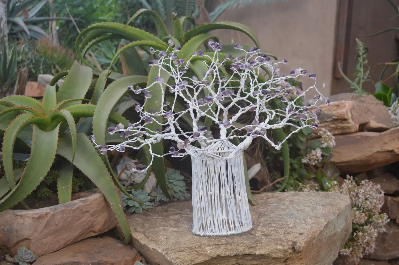 Polished Amethyst Gemstone Art Baobab Tree  x 1 From South Africa