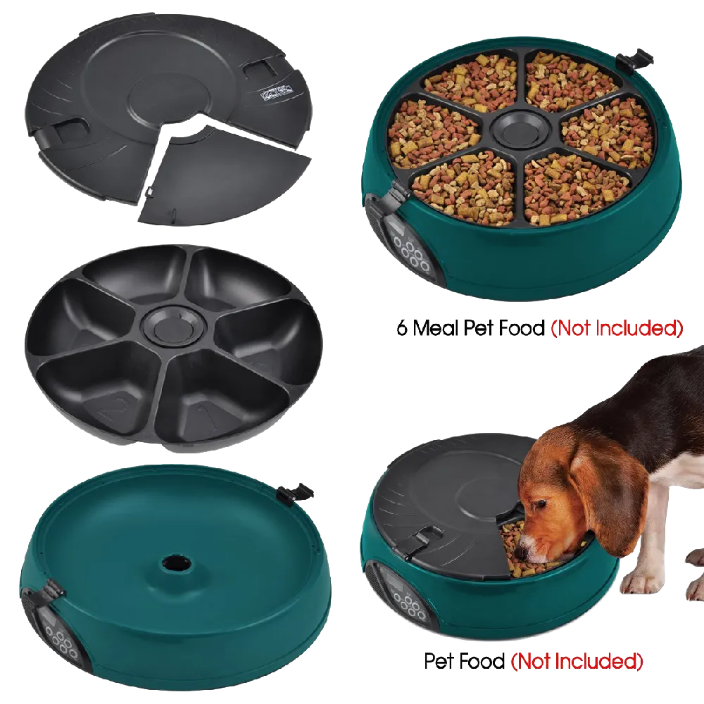 Popamazing 6 Days Cat   Dog   Rabbit Meal Automatic Pet Feeder Auto Dispenser