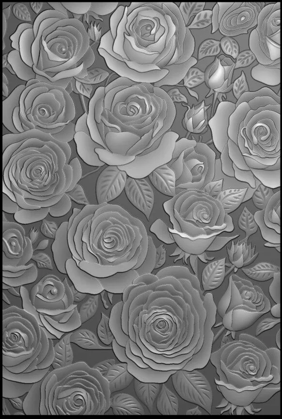 Poppy Crafts 3D Embossing Folder #101 - Roses