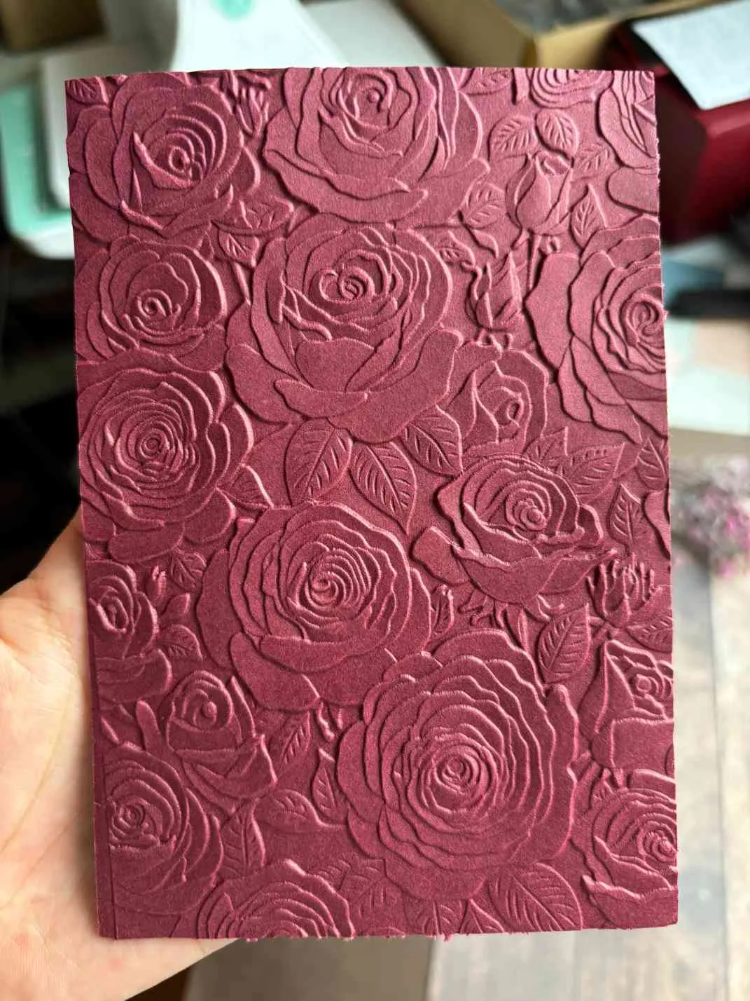 Poppy Crafts 3D Embossing Folder #101 - Roses