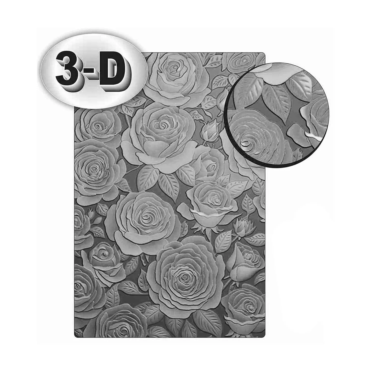 Poppy Crafts 3D Embossing Folder #101 - Roses