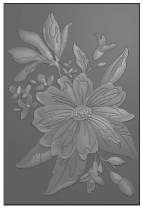 Poppy Crafts 3D Embossing Folder #103 - Large Flower