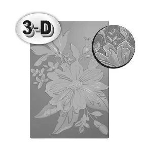 Poppy Crafts 3D Embossing Folder #103 - Large Flower