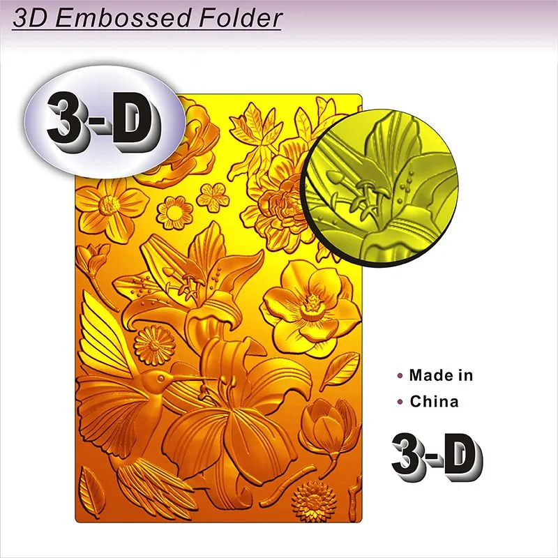 Poppy Crafts 3D Embossing Folder #113 - Floral Mix