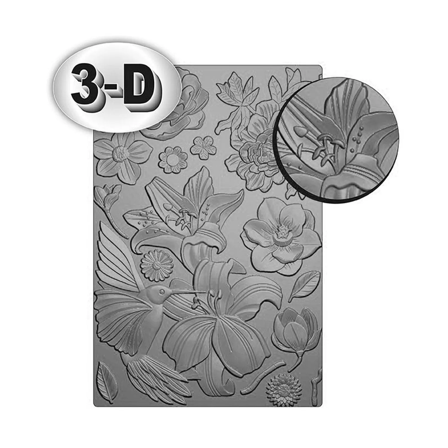 Poppy Crafts 3D Embossing Folder #113 - Floral Mix