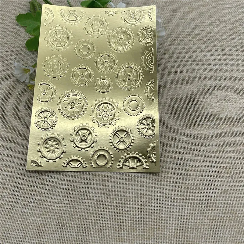 Poppy Crafts 3D Embossing Folder #46 - Cogs