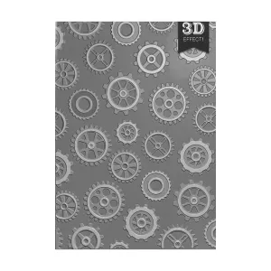 Poppy Crafts 3D Embossing Folder #46 - Cogs