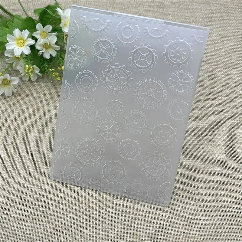 Poppy Crafts 3D Embossing Folder #46 - Cogs