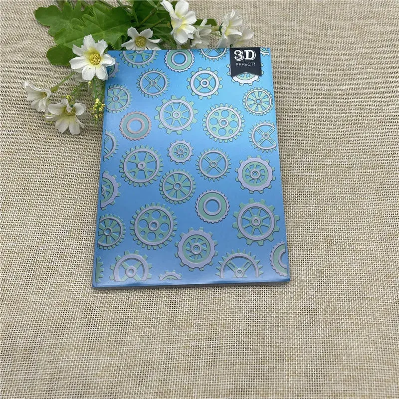 Poppy Crafts 3D Embossing Folder #46 - Cogs