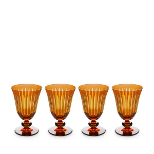 Prism Wine Glasses - Amber (Set of 4)