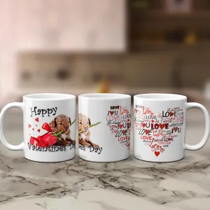 Puppy Love Heart Valentine's Day Mug