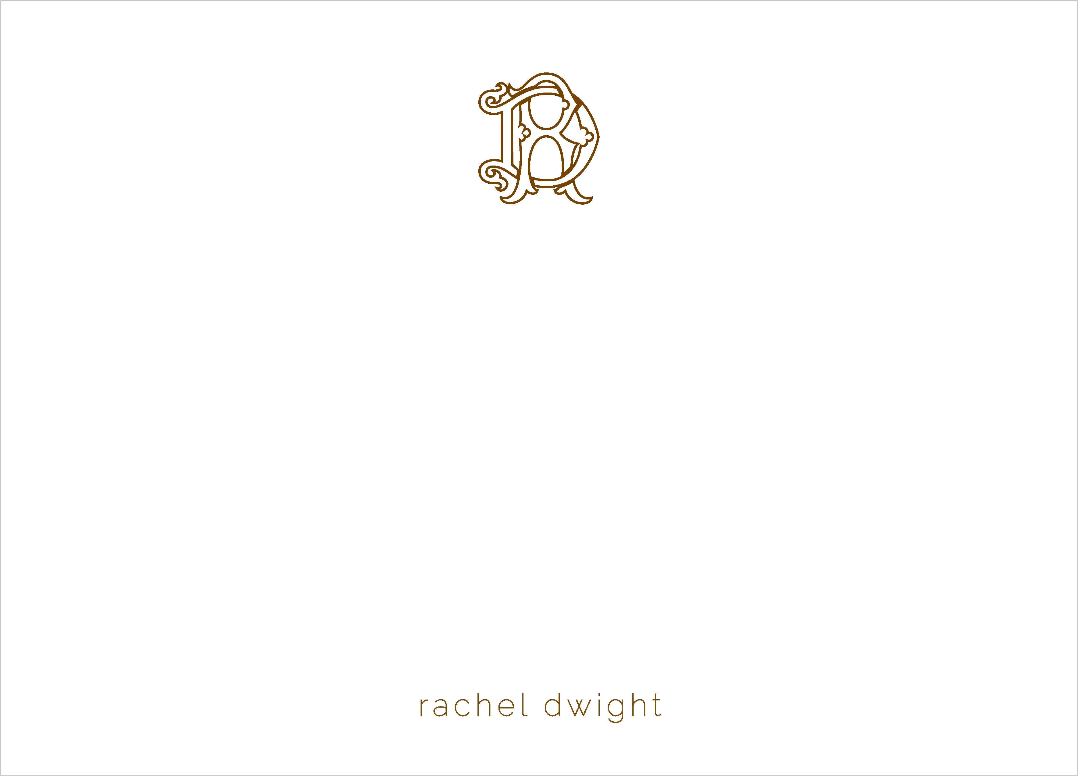 Rachel Monogram Note Cards