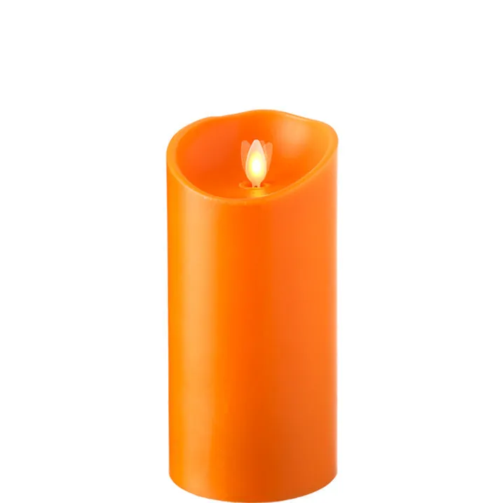 Raz Imports Moving Flame Orange Pillar Candle