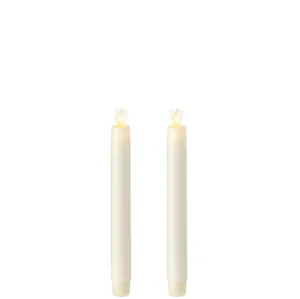 Raz Imports Set of 2 Moving Flame Taper Candle-Ivory