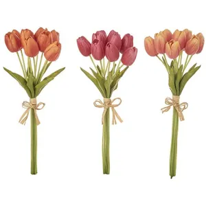 Raz Imports The Greenhouse 15" Real Touch Tulip Bundle, Asst of 3