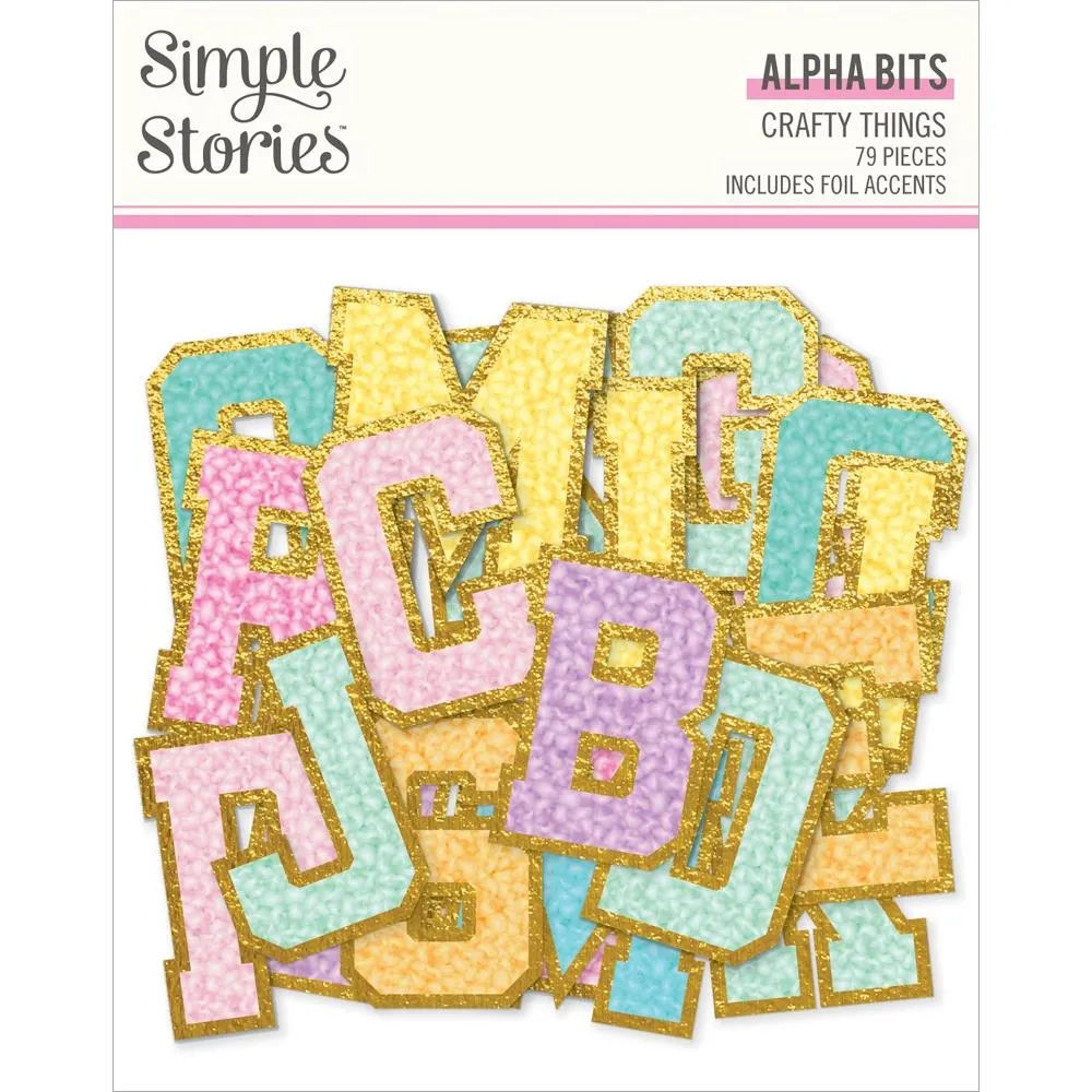 Simple Stories Crafty Things Bits & Pieces 79/Pkg Alpha