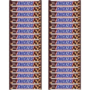 Snickers Peanut Filled Chocolates - 22g Bar (Pack of 32)