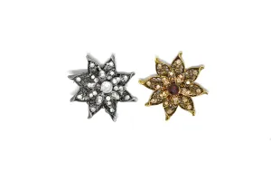 Star Piece with Rhinestone 2.50" - Two-Pieces