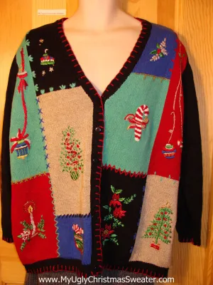 Tacky Horrid Ugly Christmas Sweater in a Great Size for Men or Women (f654)