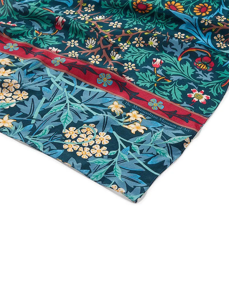 William Morris Mixed Patterns Crepe de Chine Silk Scarf